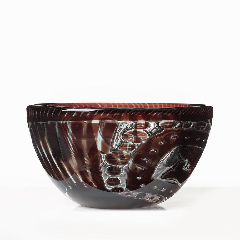 Edvin Öhrström, skål, "ariel", Orrefors 1956.