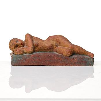 Bror Hjorth, bemålad terracotta, signerad och numrerad 6/9.