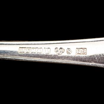 KAFFESKEDAR, 12 st, silver, Mema bla 1964. Tot 164 g.