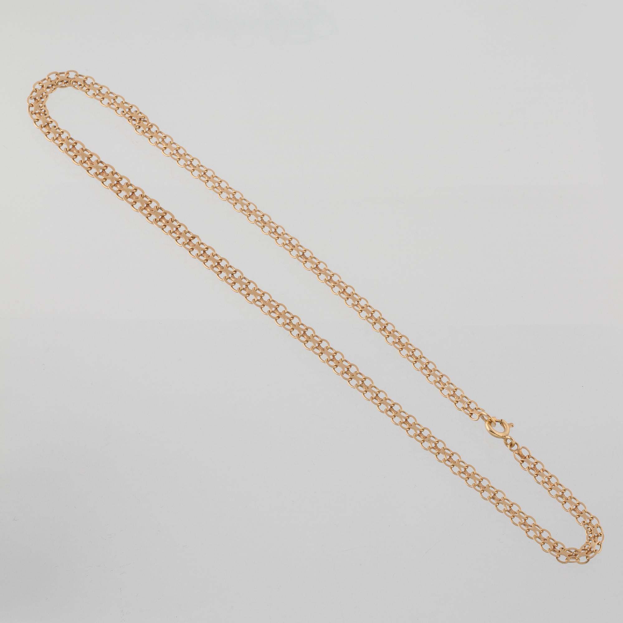 HALSLÄNK, 18K guld, Norens, Hägersten, 1963. Vikt 11,7 gram.