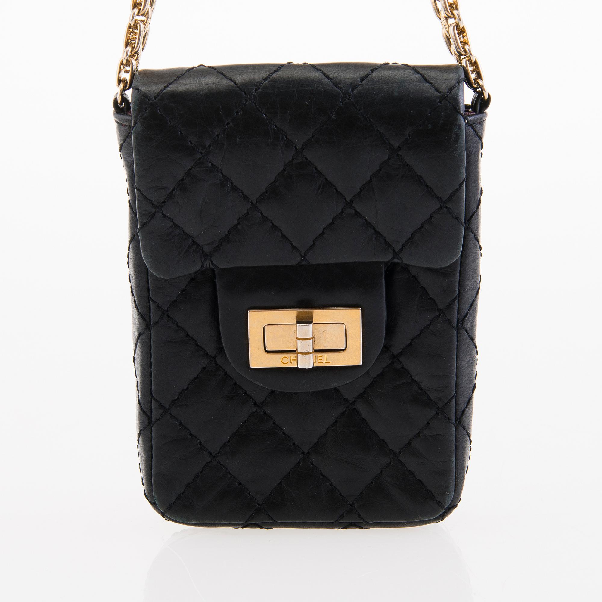 CHANEL Vintage Black Cell Phone Bag.