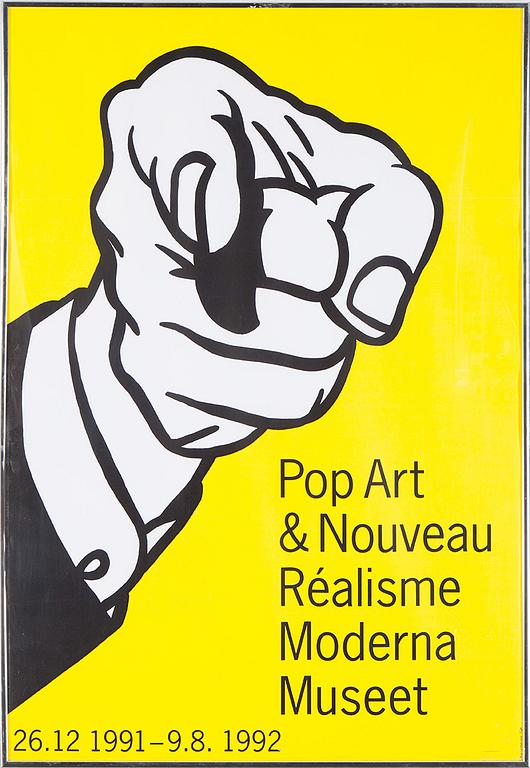 ROY LICHTENSTEIN (efter), utställningsaffisch, 1991, Moderna Museet, Stockholm.