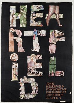 UTSTÄLLNINGSAFFISCH, John Heartfield, Fotomontage Kulturhuset, Stockholm 25.1-18.3 1979.