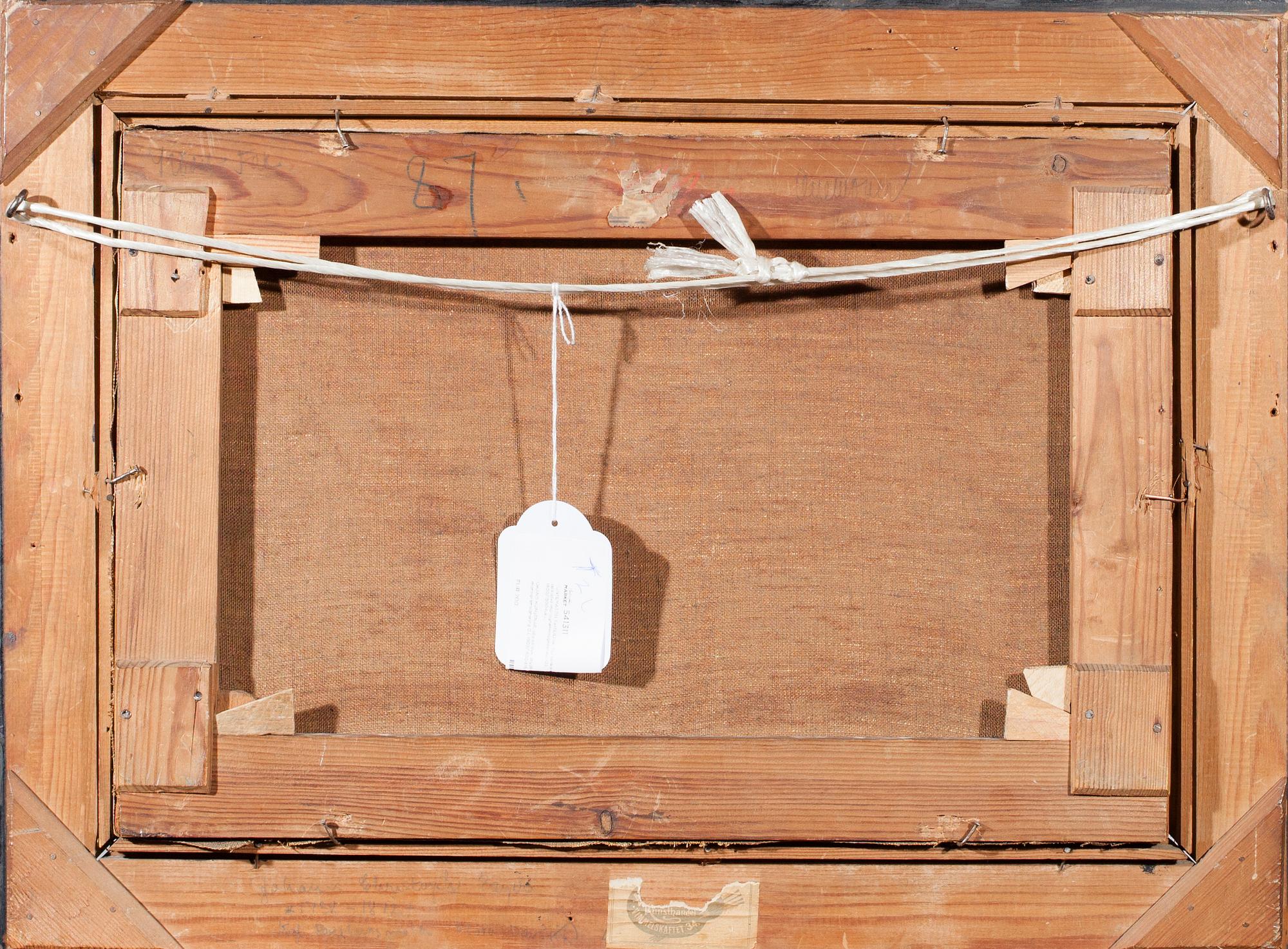 OKÄND KONSTNÄR, olja på duk, otydlig monogramsignering OJ, 1900/1800-tal.