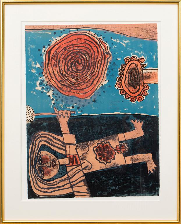 BEVERLOO CORNEILLE, färglitografi, signerad och daterad -75 samt numrerad 35/99.