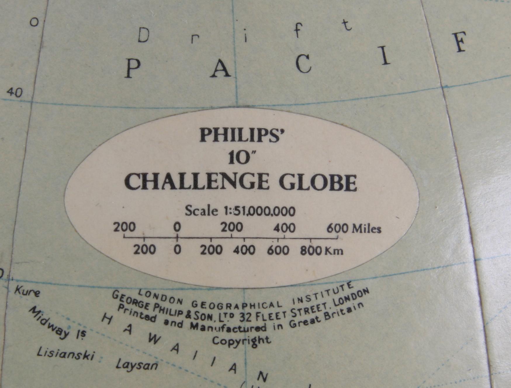 JORDGLOB, märkt Philips' Challenge Globe.