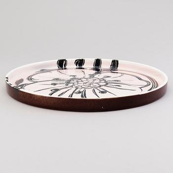 HEINI RIITAHUHTA, a porcelain dish, 'Wild roses' signed Heini Riitahuhta 2004.