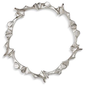 1181. A Björn Weckström - Lapponia sterling "Space Silver" necklace, Finland 1976.