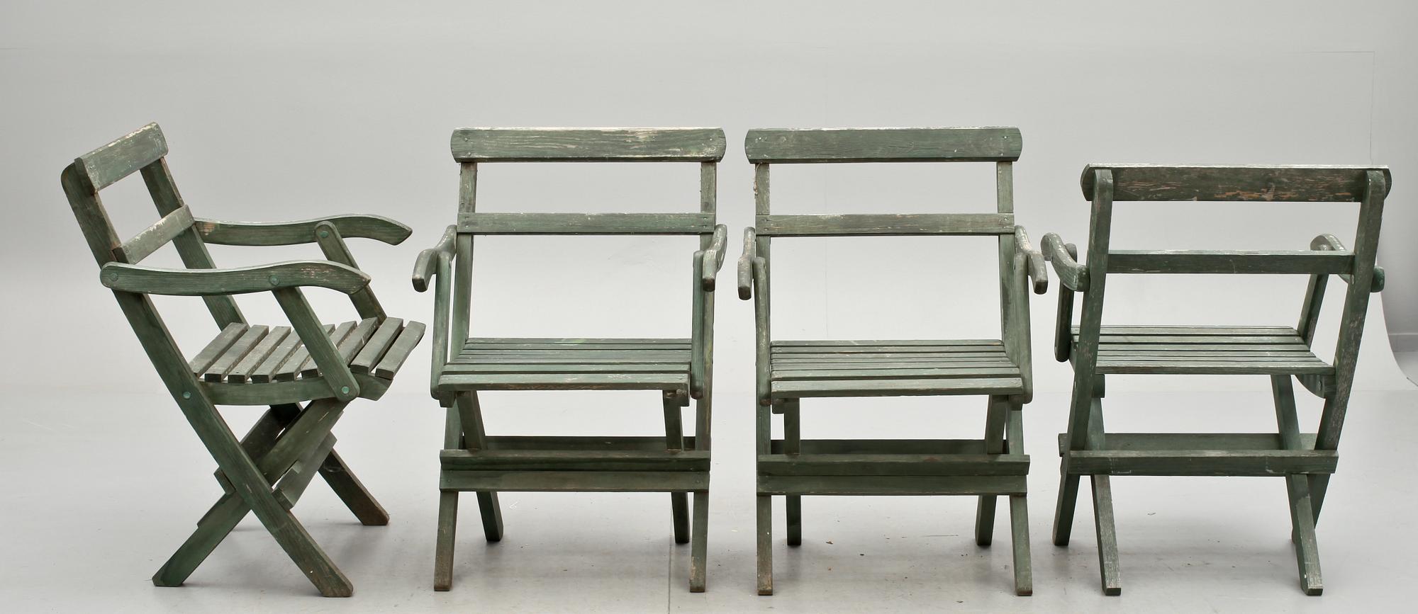 TRÄDGÅRDSMÖBLEMANG, 5 delar, 1900-tal.