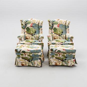 Chairs with footstools 1 pair, mid/second half of the 1000s.