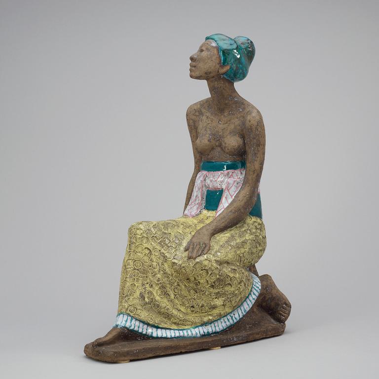 A Mari Simmulson stoneware sculpture, Uppsala-Ekeby.
