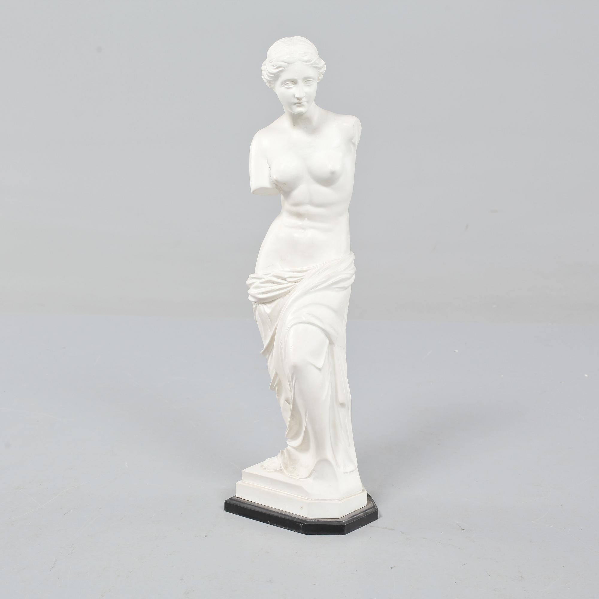 SKULPTUR, gjutmassa, kopia efter "Venus från Milo", 1900-tal.