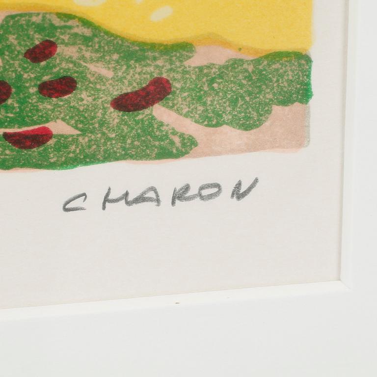 Color lithograph by GUY CHARON, signed, epreuve d'artiste.