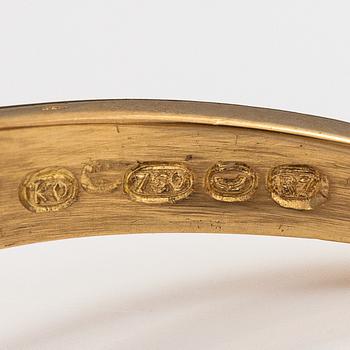 Ring, 18K guld och kunzit. Finska importstämplar 1970.