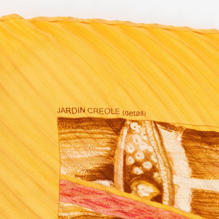 Hermès, scarf, pleated, "Jardin Creole detail".