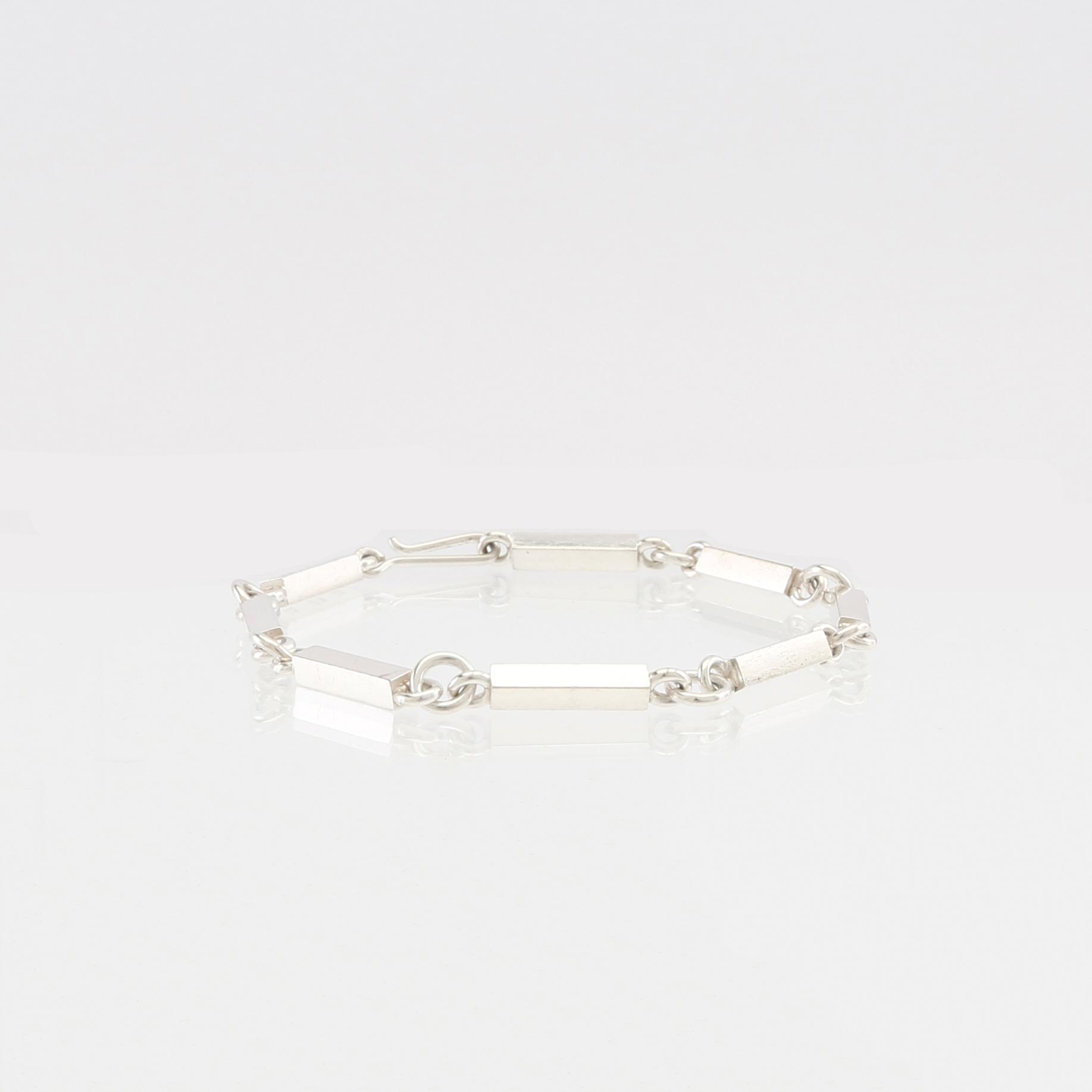 Wiwen Nilsson, armband stavkedja silver, Lund 1939.