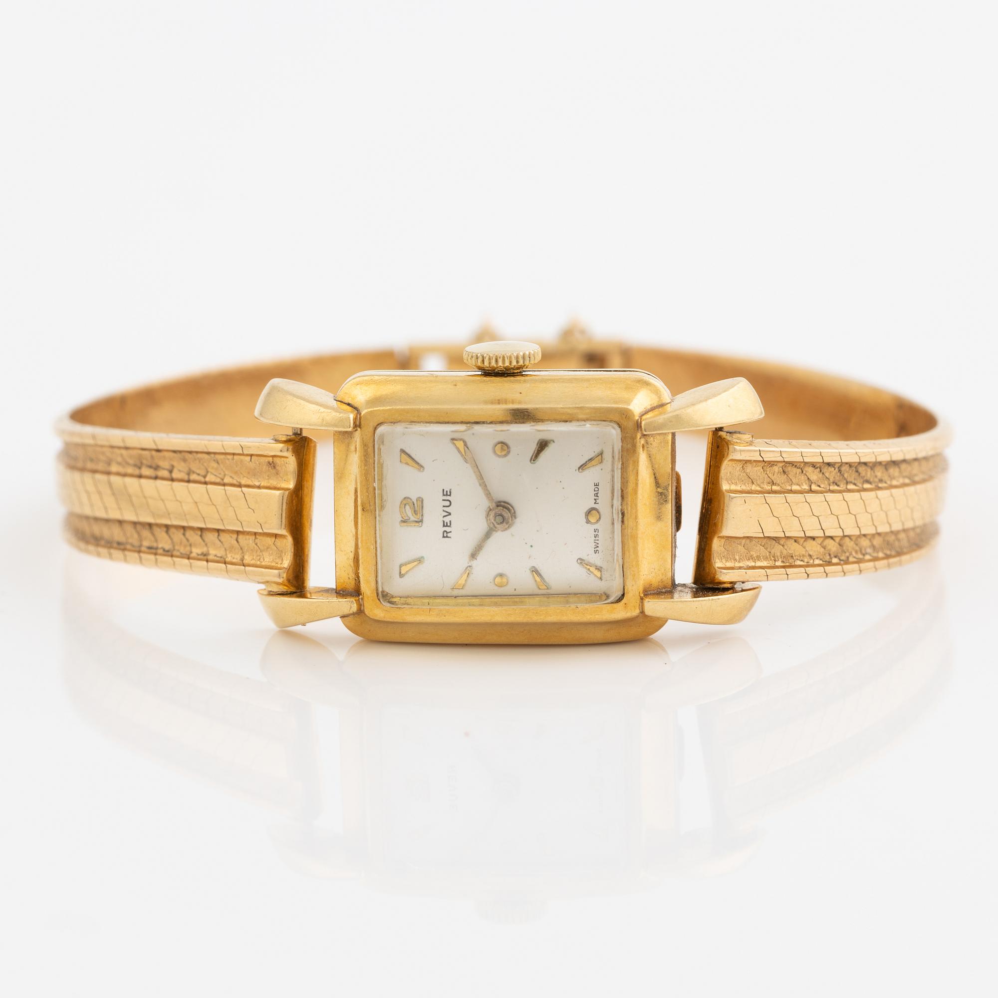 Revue, wristwatch, 17 x 21 (32) mm.