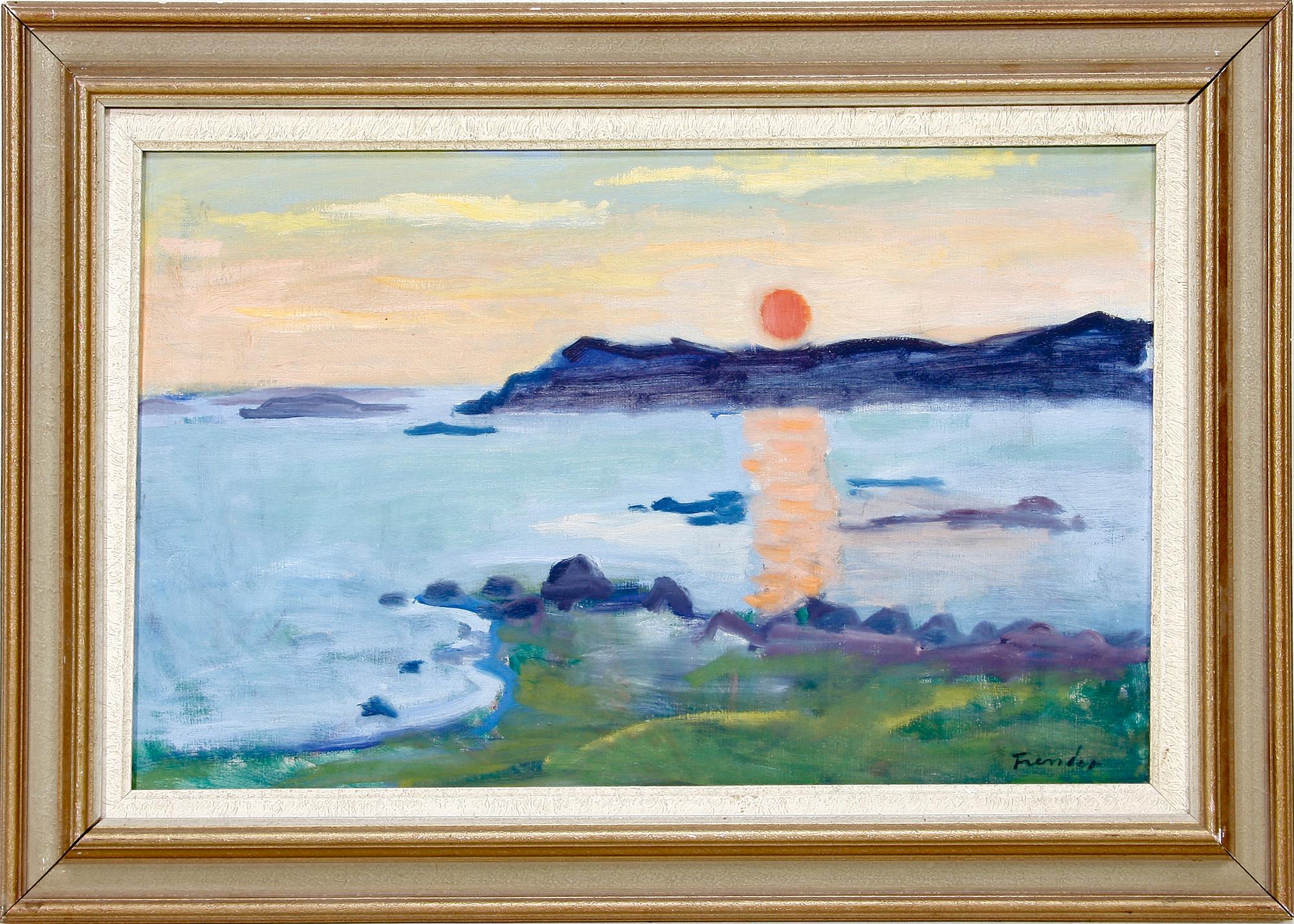 HELGE FRENDER, olja på duk, sign.