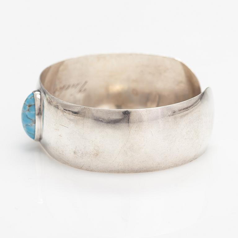 Holger Lindström, Armband, silver, glassten. Helsingfors 1959.