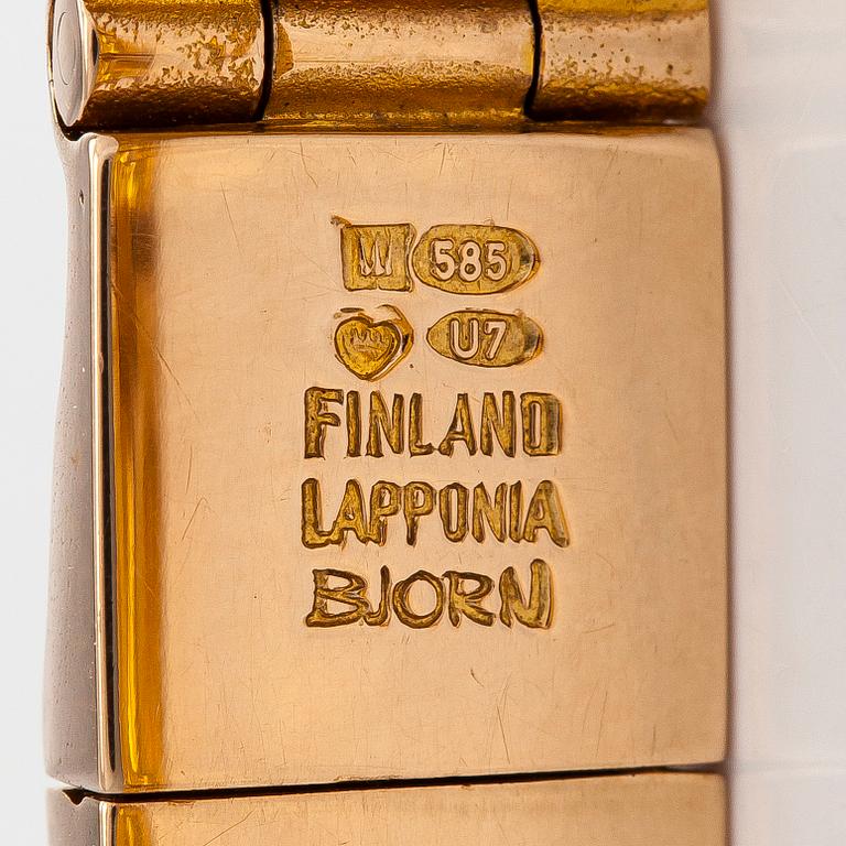 Björn Weckström, a 14K gold bracelet 'Cascade' for Lapponia 1973.