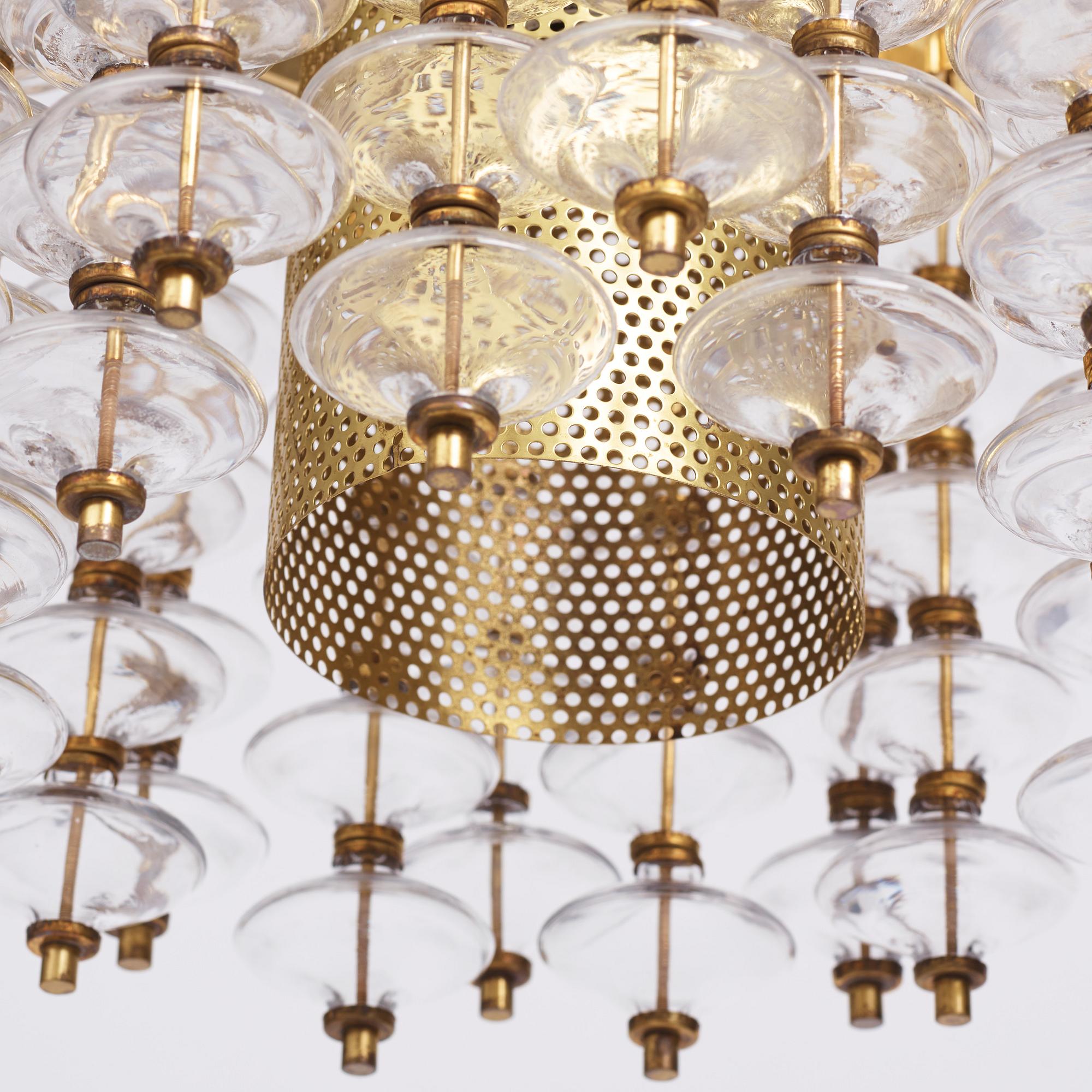 Hans-Agne Jakobsson, an 'Estrella' Ceiling Light, modell T581/H, Markaryd 1960-70s.