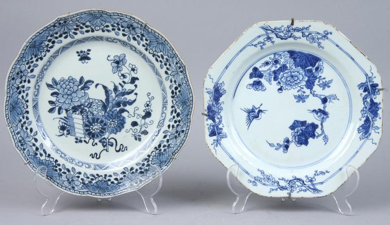 TALLRIKAR, 7 st, porslin, Kina, 1700/1800-tal.