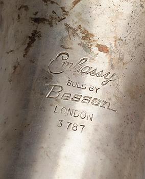 HORN, försilvrat mässing, "Embassy", Besson, London, England, 1900-tal.