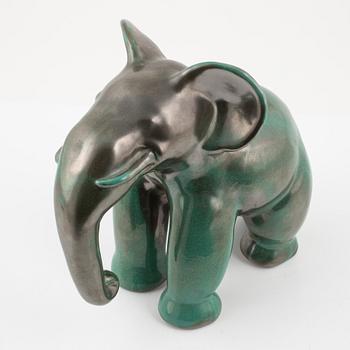 Allan Ebeling sculpture, elephan , lergods, Uppsala-Ekeby.