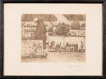 HUGO SIMBERG, etsaus, signeerattu ja päivätty 1897.