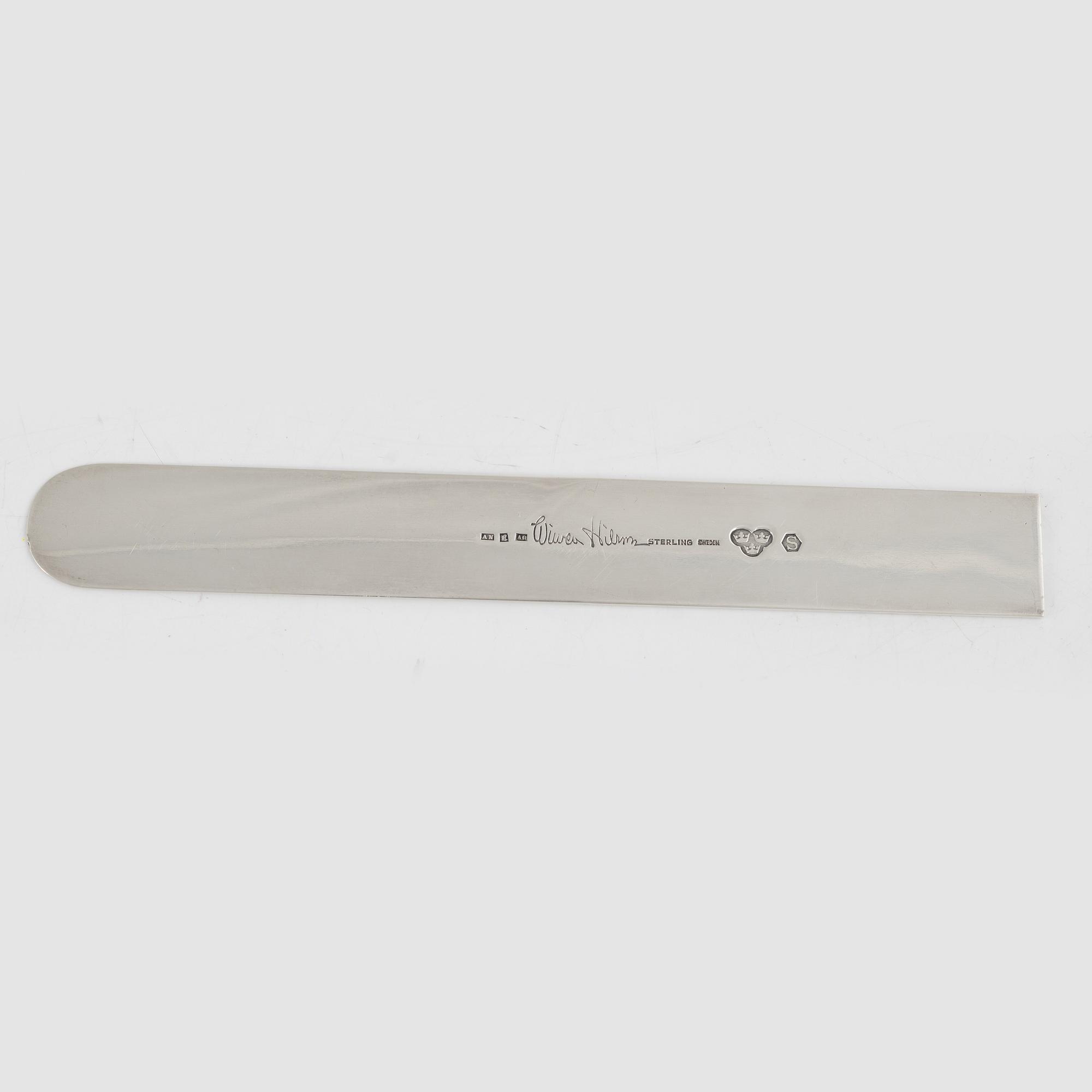 A Swedish Sterling Silver Letter Opener, mark of Wiwen Nilsson, Lund 1951.