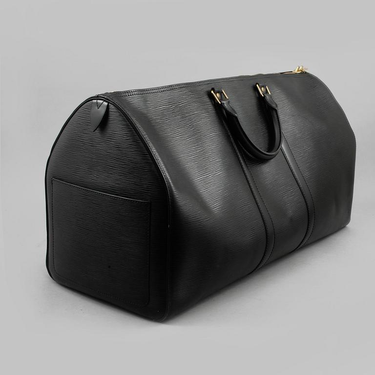 VÄSKA, "Keepall 55 Epi Black", Louis Vuitton,