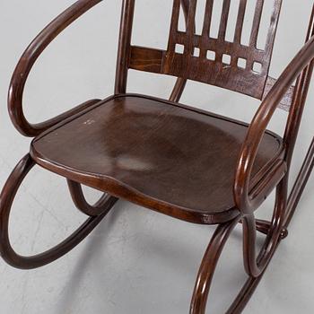 A ROCKING CHAIR, J&J Kohn early 20th century.