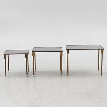 A three.piece nesting table, second half of the 20th century.