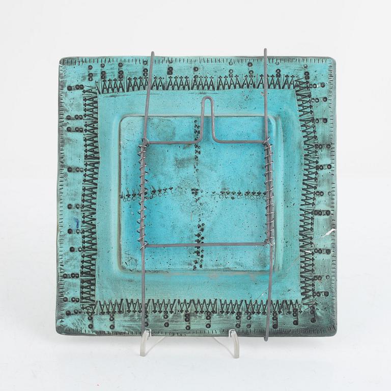 Rut Bryk, a stoneware relief/dish, Finland, circa 1960.