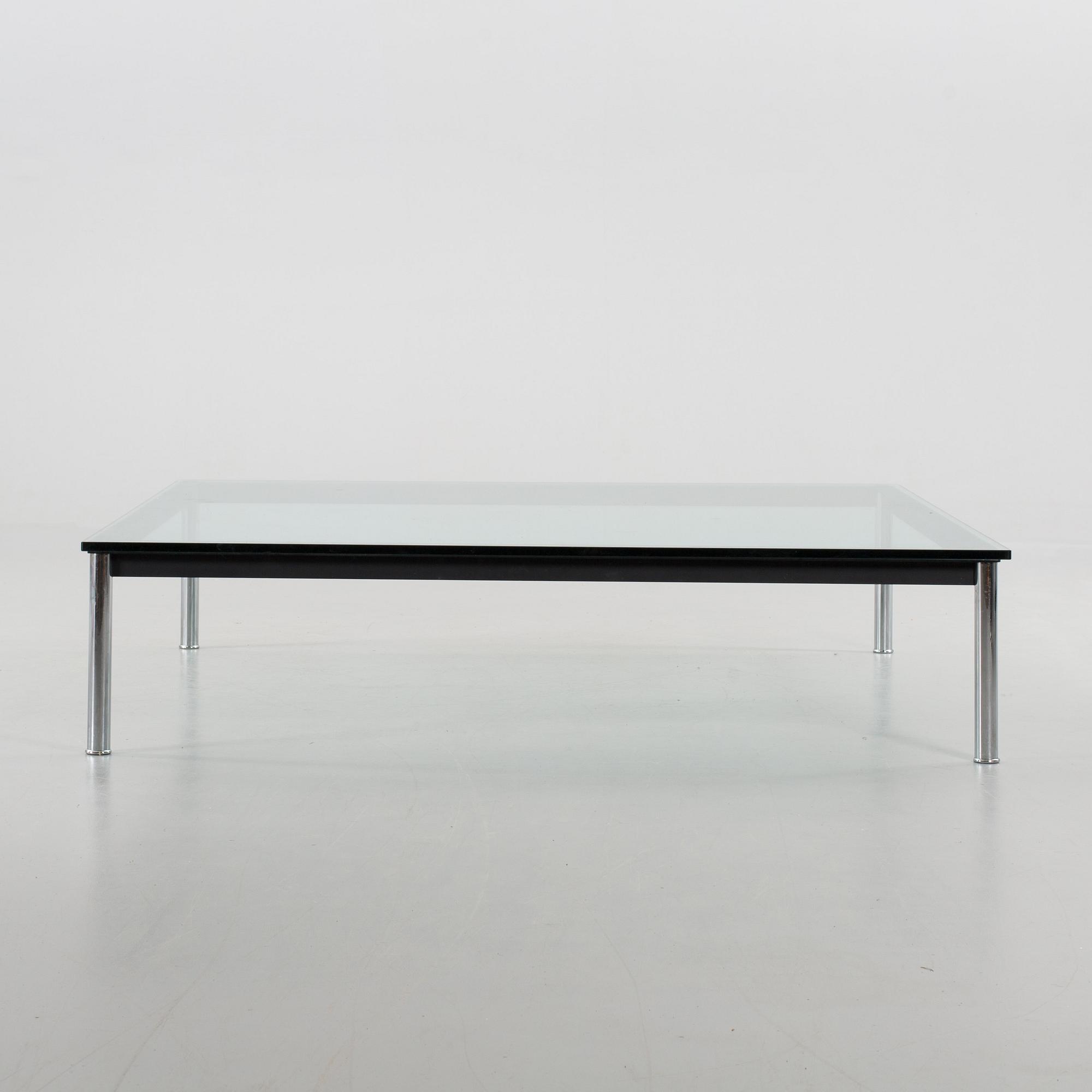 A LE CORBUSIER "LC 10" COFFEE TABLE FROM CASSINA.
