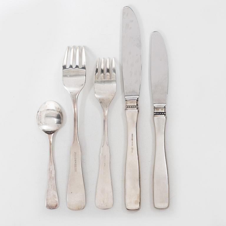 Eric Löfman, A Swedish silver cutlery set, "Uppsala", MEMA, Lidköping 1975-1994 (15 pieces).