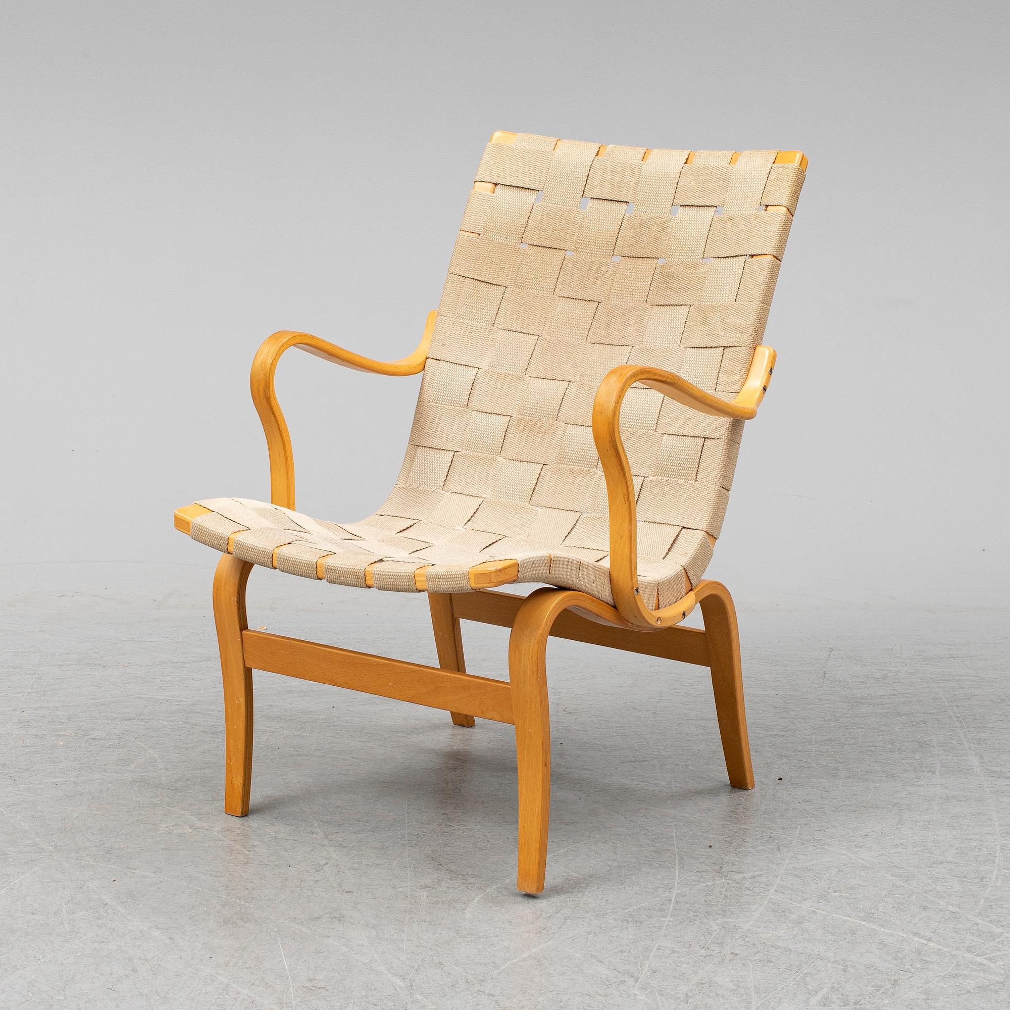 BRUNO MATHSSON, fåtölj, "Eva", Dux.