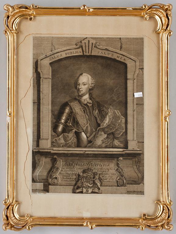 KOPPARSTICK, 2 st, efter bla Gillberg, 1700-tal.