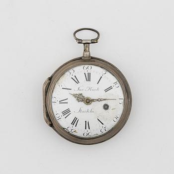 HERRFICKUR, silver, Jacob Kock, verksam 1762-1803 i Stockholm. Vikt ca 111 gram.
