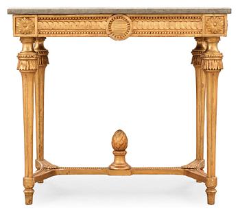653. A Gustavian late 18th century console table.