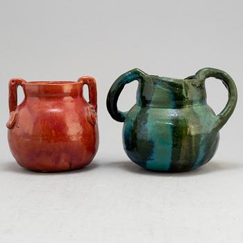 Two vases by Ragnhild Godeius, signed and dated 1912 and 1914.