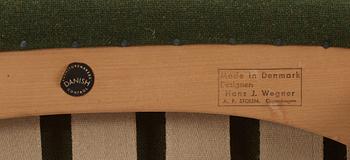 A Hans J Wegner 'Papa Bear' armchair and ottoman, AP-stolen, Denmark 1950's-60's.