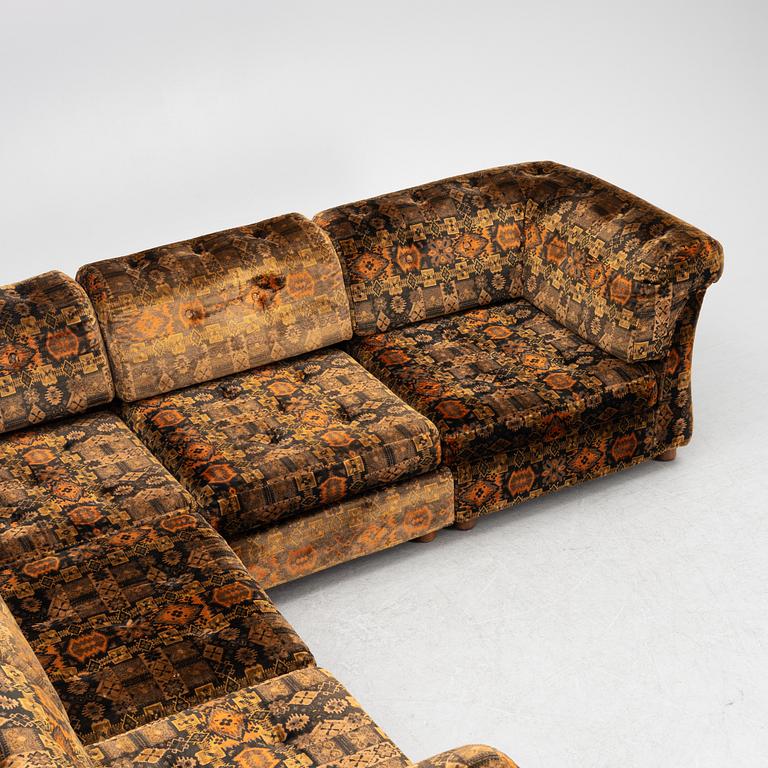 Modular sofa, 5 pieces, second half of the 20th century.