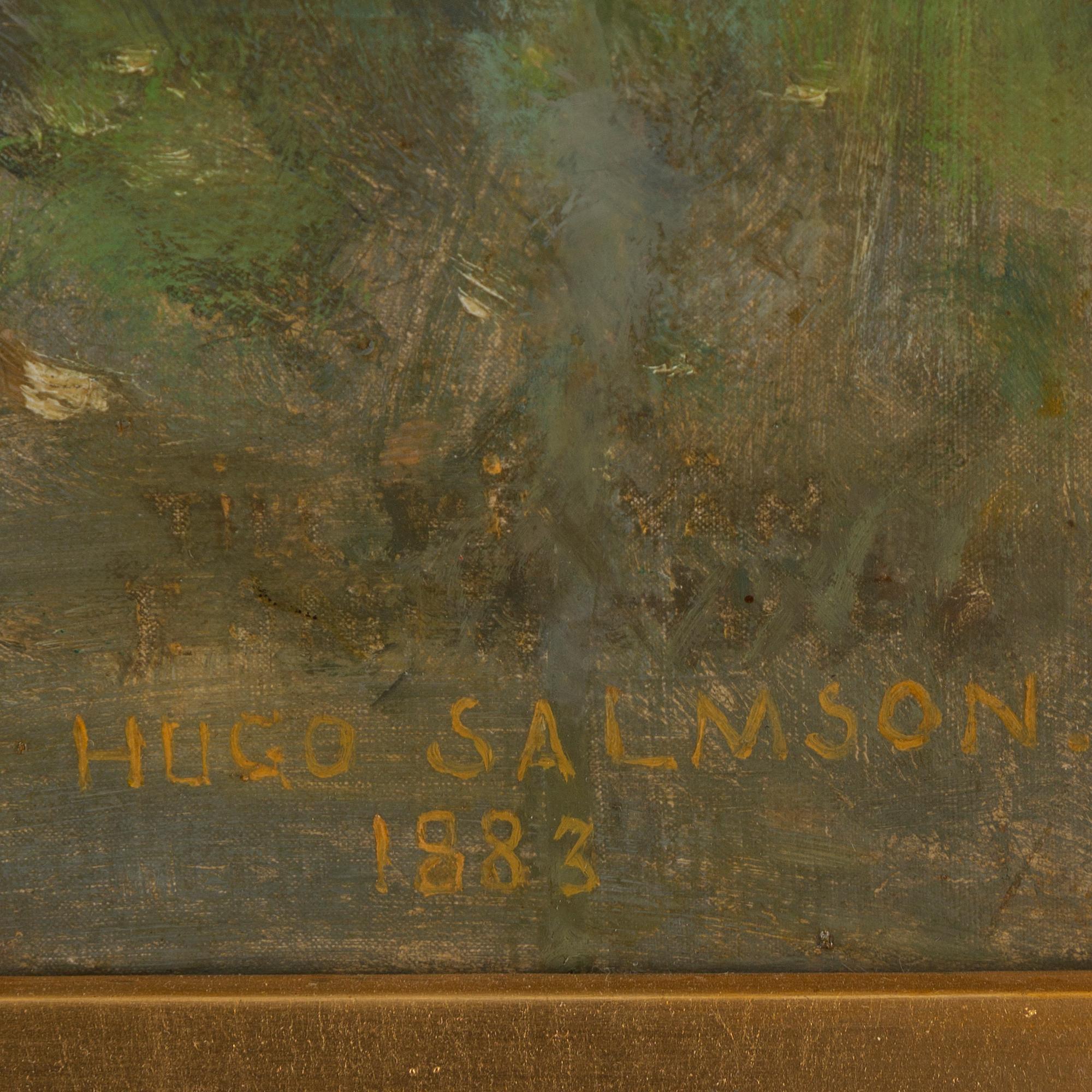 HUGO SALMSON, olja på duk, signerad och daterad 1883.
