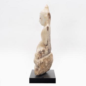 Buddha, alabaster, Burma/Myanmar, 1800-tal.