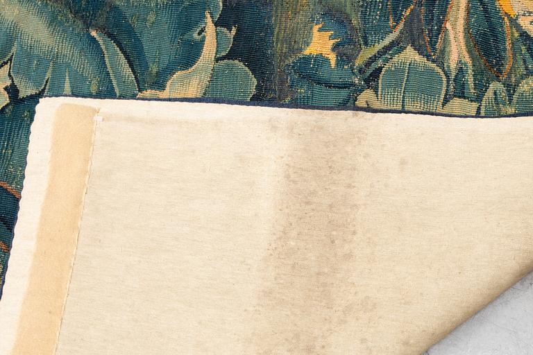 A tapestry, "Feuilles de choux", tapestry weave, third quarter 16th century, Flanders, probably Audenarde.
