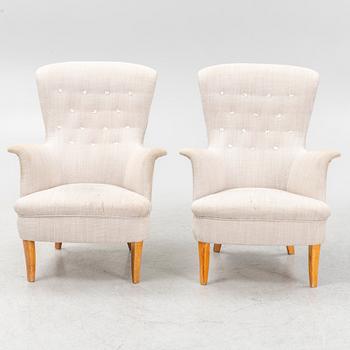 Carl Malmsten, fåtöljer, ett par, "Gamla stan".