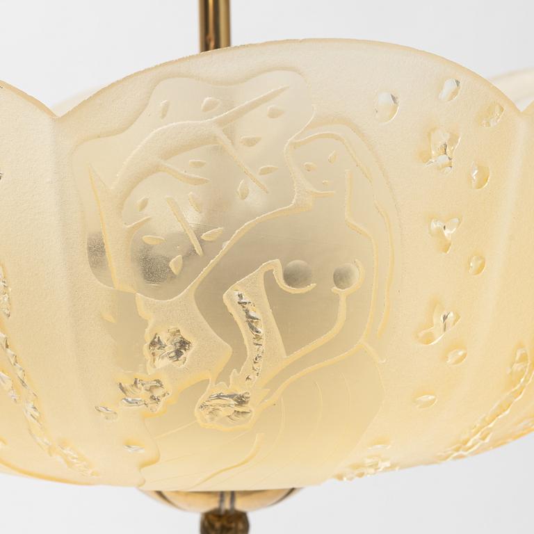 A Swedish Modern ceiling light, 1940s.