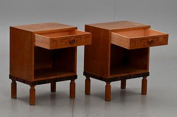 SÄNGBORD, ett par samt STOLAR, ett par, Art deco, 1900-talets första hälft.