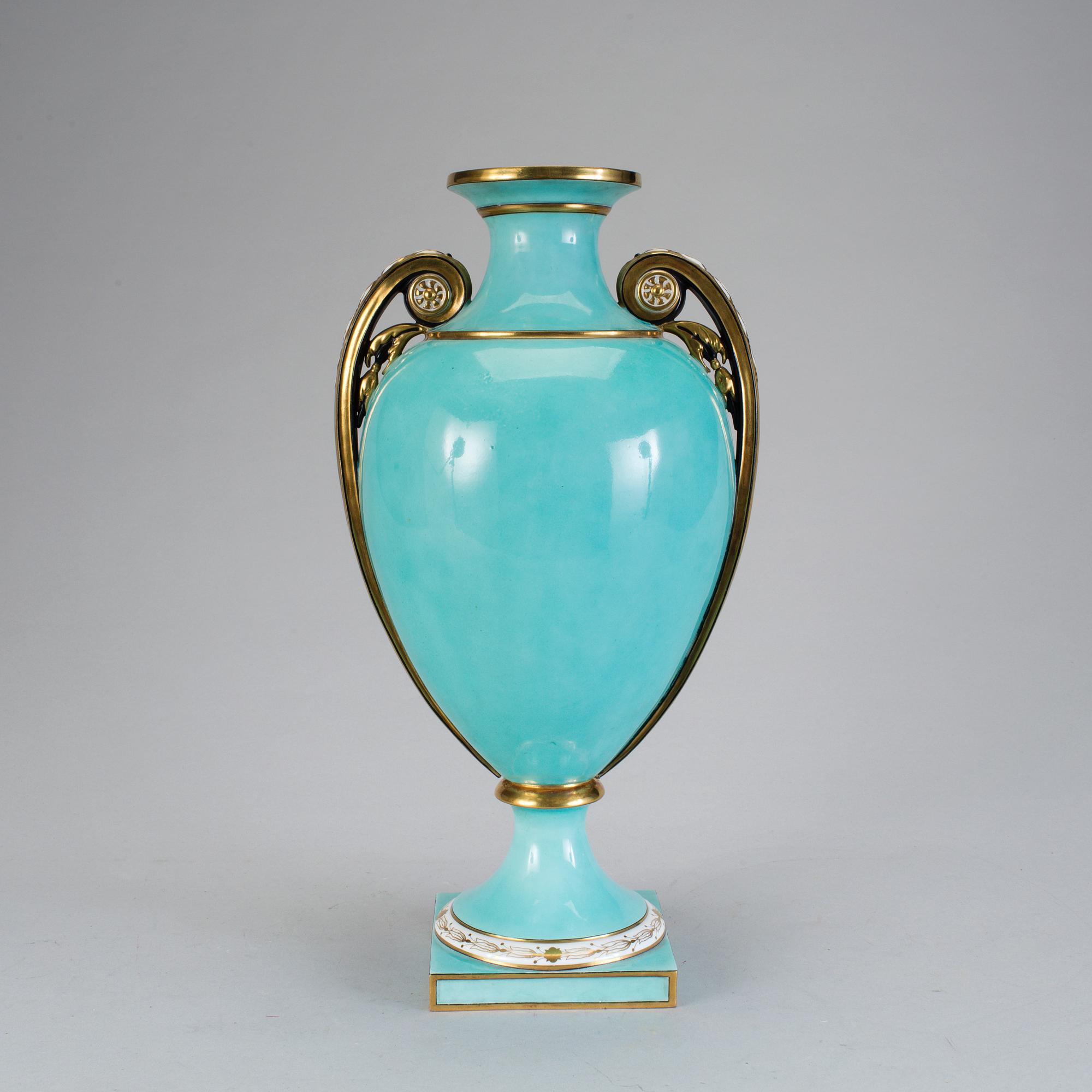A PORCELAIN VASE, Rörstrand dated 1876.
